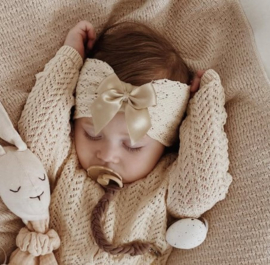 Cóndor Hoofdband Satijnen Strik 50.056.469 Linen/Beige (304) | 0-4jr