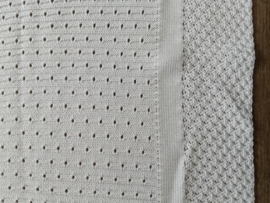 Mac Iusion Gebreide Baby Deken | Wiegdeken | 7674 | Blanco / wit| 100 x 100 cm