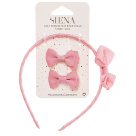 Siena Haarclip/Haarband set Grosgrain 7439 Licht Fuchsia