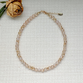 Rian Gebarsten Agaat Sieraden Champagne AK232 (313)