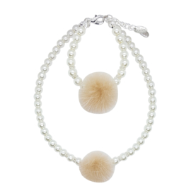 Rian Off White Parel-Sieraden Pompom AK220 Beige/Cuerda (331)