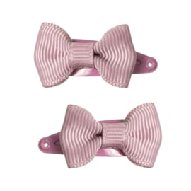 Siena Mini Klik-Klak Knipjes Grosgrain Strik 2.5cm 6362 Oud Roze (526)