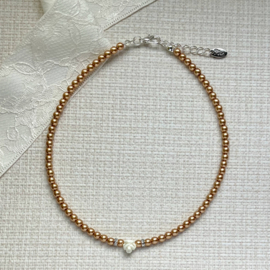Rian Glasparel Sieraden Roosje AK236 Camel/Bruin (326)