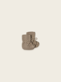 Mac Ilusion Mini Mooi baby basis slofjes | W710B | cocoa / donker zandkleur | organic katoen