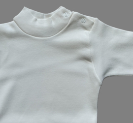 1177 Babidu creme romper met colletje en lange mouw