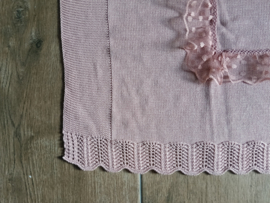 Mac Iusion Gebreide Baby Deken | Wiegdeken | 7684 | Orquidea / oudroze | 100 x 100 cm