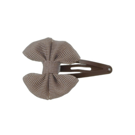 Siena Mini Klik-Klak Knipjes Grosgrain Strik 3cm 7486 Taupe/Bruin