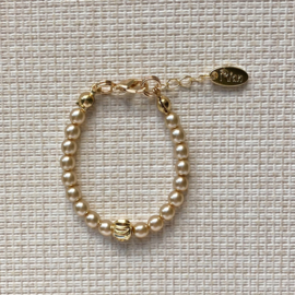 Rian Glasparel Baby Armband Gouden details Beige/Linen A239 (304)