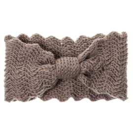 Siena Gebreide Warme Hoofdband (12cm breed) 0728 Roze/Bruin