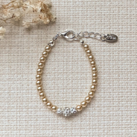 Rian Glasparel Sieraden Strass AK229 Beige/Linen (304)