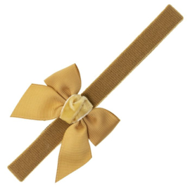 Siena Haarband Grosgrain Strik Velvet 7375 Okergeel (629)