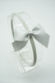 Haarband Metallic/Glitter Met Strik Zilver (221)