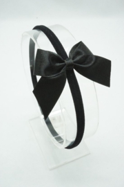 Haarband Metallic/Glitter Met Strik Zwart (900)