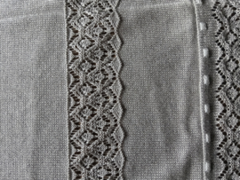 Mac Iusion Gebreide Baby Deken | Wiegdeken | 7286 | Bliss Perla / grijs met glansdraad | 95 x 95 cm