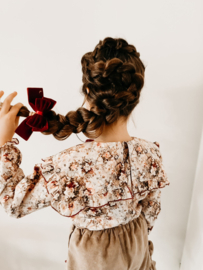 Haarclip XL Velvet 13.5x7cm Garnet/Donkerrood (575)