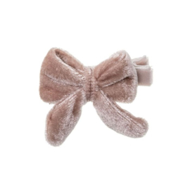 Siena Haarclip Velvet Strik (4x4cm) 7434 Old Rose/Roze