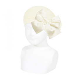Cóndor Baby/Kinder Baret Met Grote Grosgrain Strik 50.106.010 Cava/Créme (303) XXS-L