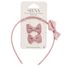 Siena Haarclip/Haarband set Grosgrain 7439 Oud Roze (526)