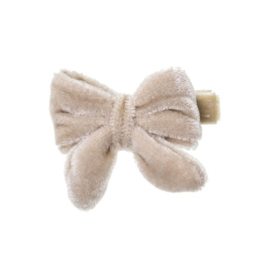 Siena Haarclip Velvet Strik (4x4cm) 7434 Ecru/Beige