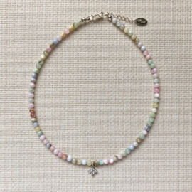 Rian Natuursteen Sieraden met Bedel Bloem Multicolor AK233 (001)