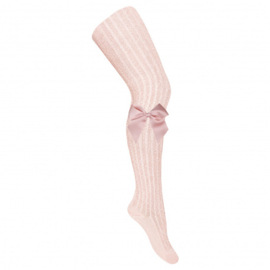 Cóndor Maillot Rib Lurex/Glitter Met Strik 3420/1 Old Rose/Roze (544)