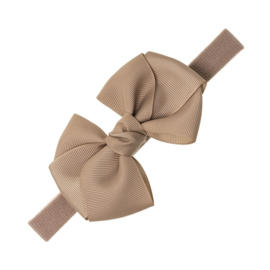 Siena Haarband Grosgrain Strik 10cm 7542 Beige/Bruin