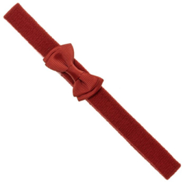 Siena Haarband Grosgrain Dubbel Strikje (4.5x2.5cm) 7650 Rood (550)