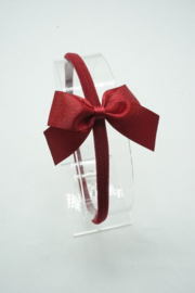 Haarband Metallic/Glitter Met Strik Velvet Rood