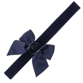 Siena Haarband Grosgrain Strik Velvet 7375 Navy/Donkerblauw (480)