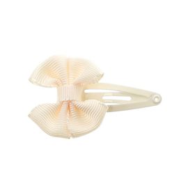 Siena Mini Klik-Klak Knipjes Grosgrain Strik 3cm 7486 Cava/Créme (303)