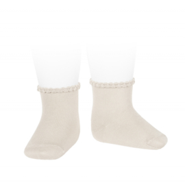 Cóndor Socks Pattern Cuff 2748/4 Linen/Beige (304)