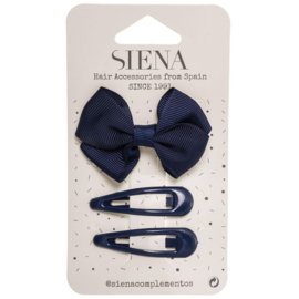 Siena Haarclip set Ribbon 7432 Navy/Donkerblauw (480)