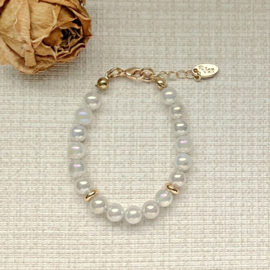 Rian Gebarsten Agaat Sieraden White AK232 (200)
