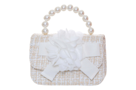 Patachou Tasje/Handtas 3833470 Bouclé Off White/Beige/Goud Met Parels