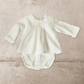 Babidu Blouse Romper Cava/Créme met kraagje 1195