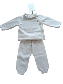 V601-A  Mini Mooi 2 delig babypakje, organic cotton, natural