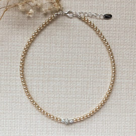 Rian Glasparel Sieraden Strass AK229 Beige/Linen (304)