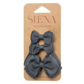 Siena Haarclip set Ribbon 7435 Antraciet