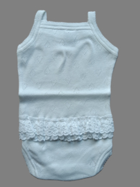 1133 Romper babidu ajour met spaghetti bandjes en ruches