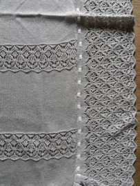 Mac Iusion Gebreide Baby Deken | Wiegdeken | 7286 | Bliss Perla / grijs met glansdraad | 95 x 95 cm