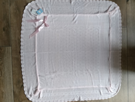 Mac Iusion Gebreide Baby Deken | Wiegdeken | 7681 | Bliss Rosa / Babyroze | 100 x 100 cm