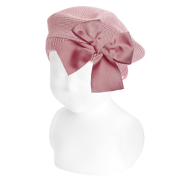 Cóndor Baby/Kinder Baret Met Grote Grosgrain Strik 50.106.010 Oud Roze (526) XXS-L