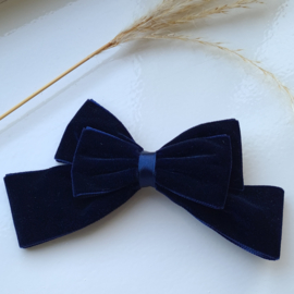 Haarclip XL Velvet Navy/Donkerblauw (480)