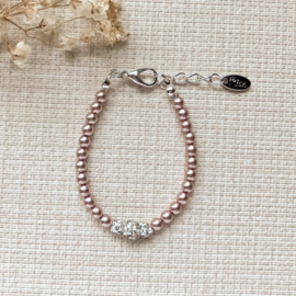 Rian Glasparel Sieraden Strass AK229 Pale Pink (526)