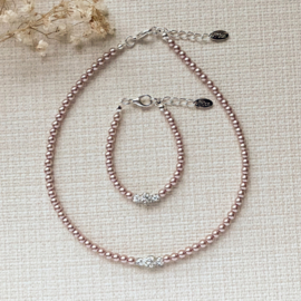 Rian Glasparel Sieraden Strass AK229 Pale Pink (526)