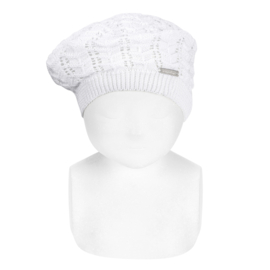 Cóndor Baby/Kinder Baret Opengewerkt 50.101.469 Wit (200) XXS-S