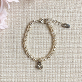 Rian Glasparel Sieraden Off White Strass Bedel AK224 (202)