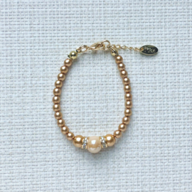 Rian Glasparel Sieraden Camel/Bruin Gouden Details AK228 (326)