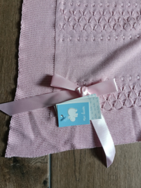Mac Iusion Gebreide Baby Deken | Wiegdeken | 7676 | Fresa / roze | 100 x 100 cm