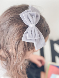 Haarclip XL Velvet 13.5x7cm Grijs (230)